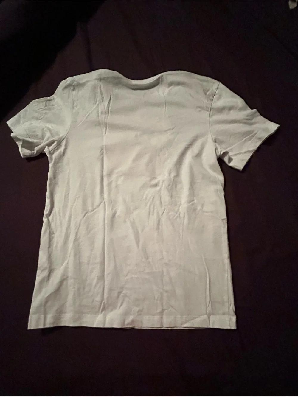 Nike White Short Sleeve Tee with Orange-to-Purple Gradient Graphic